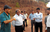 Brijesh Patel inspects land for cricket stadium in Mangaluru